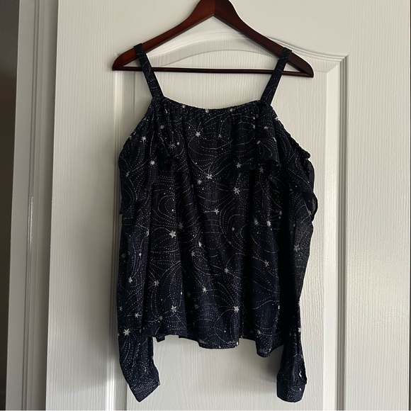 NWOT Anthropologie Starlit Cold Shoulder Top by Floreat - Picture 4 of 13